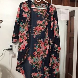 Floral poncho